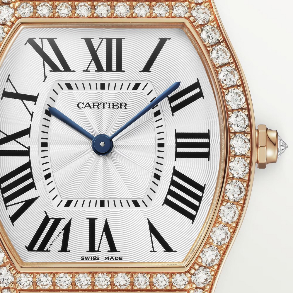 Đồng Hồ Cartier Tortue Medium Watch Nữ Đỏ Trắng